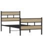 vidaXL Metallbett ohne Matratze Sonoma-Eiche 100x190 cm vidaXL Metallbett ohne Matratze Sonoma-Eiche 100x190 cm