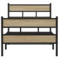 vidaXL Metallbett ohne Matratze Sonoma-Eiche 100x190 cm vidaXL Metallbett ohne Matratze Sonoma-Eiche 100x190 cm