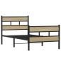 vidaXL Metallbett ohne Matratze Sonoma-Eiche 107x203 cm vidaXL Metallbett ohne Matratze Sonoma-Eiche 107x203 cm