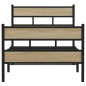 vidaXL Metallbett ohne Matratze Sonoma-Eiche 107x203 cm vidaXL Metallbett ohne Matratze Sonoma-Eiche 107x203 cm