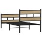 vidaXL Metallbett ohne Matratze Sonoma-Eiche 107x203 cm vidaXL Metallbett ohne Matratze Sonoma-Eiche 107x203 cm