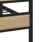 vidaXL Metallbett ohne Matratze Sonoma-Eiche 107x203 cm vidaXL Metallbett ohne Matratze Sonoma-Eiche 107x203 cm