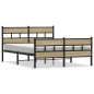 vidaXL Metallbett ohne Matratze Sonoma-Eiche 140x200 cm vidaXL Metallbett ohne Matratze Sonoma-Eiche 140x200 cm