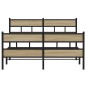 vidaXL Metallbett ohne Matratze Sonoma-Eiche 140x200 cm vidaXL Metallbett ohne Matratze Sonoma-Eiche 140x200 cm