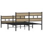 vidaXL Metallbett ohne Matratze Sonoma-Eiche 140x200 cm vidaXL Metallbett ohne Matratze Sonoma-Eiche 140x200 cm