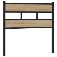 vidaXL Kopfteil Sonoma-Eiche 75 cm Eisen und Holzwerkstoff