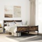 vidaXL Bettgestell ohne Matratze Räuchereiche 150x200 cm Holzwerkstoff vidaXL Bettgestell ohne Matratze Räuchereiche 150x200 cm Holzwerkstoff