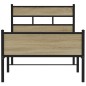 vidaXL Bettgestell ohne Matratze Sonoma-Eiche 100x190 cm Holzwerkstoff vidaXL Bettgestell ohne Matratze Sonoma-Eiche 100x190 cm Holzwerkstoff