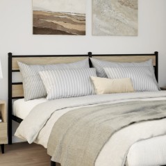 vidaXL Kopfteil Sonoma-Eiche 200 cm Eisen und Holzwerkstoff