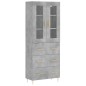 vidaXL Highboard Betongrau 69,5x34x180 cm Holzwerkstoff vidaXL Highboard Betongrau 69,5x34x180 cm Holzwerkstoff