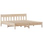 vidaXL Massivholzbett mit Regal ohne Matratze 200x200 cm Kiefer vidaXL Massivholzbett mit Regal ohne Matratze 200x200 cm Kiefer