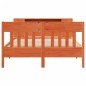 vidaXL Massivholzbett mit Regal ohne Matratze Wachsbraun 120x200 cm vidaXL Massivholzbett mit Regal ohne Matratze Wachsbraun 120x200 cm