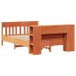 vidaXL Massivholzbett mit Regal ohne Matratze Wachsbraun 120x200 cm vidaXL Massivholzbett mit Regal ohne Matratze Wachsbraun 120x200 cm