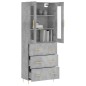 vidaXL Highboard Betongrau 69,5x34x180 cm Holzwerkstoff vidaXL Highboard Betongrau 69,5x34x180 cm Holzwerkstoff