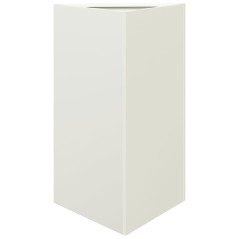 vidaXL Pflanzkübel Weiß Dreieckig 50x43x75 cm Stahl