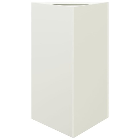 vidaXL Pflanzkübel Weiß Dreieckig 50x43x75 cm Stahl