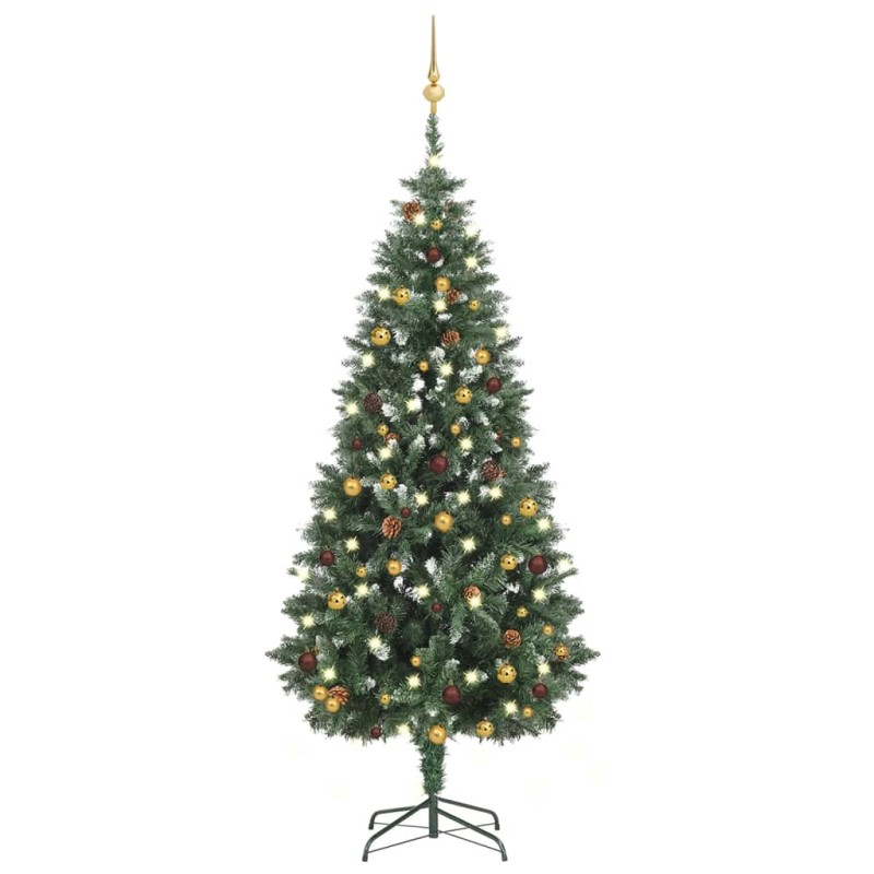 vidaXL Künstlicher Weihnachtsbaum mit Beleuchtung & Kugeln 180 cm vidaXL Künstlicher Weihnachtsbaum mit Beleuchtung & Kugeln 180 cm