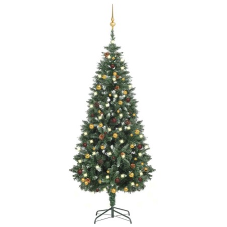 vidaXL Künstlicher Weihnachtsbaum mit Beleuchtung & Kugeln 180 cm