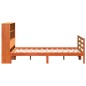 vidaXL Massivholzbett mit Regal ohne Matratze Wachsbraun 120x200 cm vidaXL Massivholzbett mit Regal ohne Matratze Wachsbraun 120x200 cm