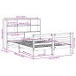 vidaXL Massivholzbett mit Regal ohne Matratze Wachsbraun 120x200 cm vidaXL Massivholzbett mit Regal ohne Matratze Wachsbraun 120x200 cm