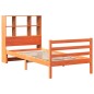 vidaXL Massivholzbett mit Regal ohne Matratze Wachsbraun 90x200 cm vidaXL Massivholzbett mit Regal ohne Matratze Wachsbraun 90x200 cm