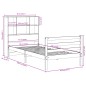 vidaXL Massivholzbett mit Regal ohne Matratze Wachsbraun 90x200 cm vidaXL Massivholzbett mit Regal ohne Matratze Wachsbraun 90x200 cm
