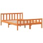vidaXL Massivholzbett ohne Matratze Wachsbraun 150x200 cm Massivholz vidaXL Massivholzbett ohne Matratze Wachsbraun 150x200 cm Massivholz