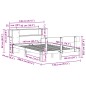 vidaXL Massivholzbett mit Regal ohne Matratze 140x200 cm Kiefernholz vidaXL Massivholzbett mit Regal ohne Matratze 140x200 cm Kiefernholz
