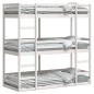 vidaXL Dreifach-Etagenbett Weiß 90x190 cm Massivholz Kiefer vidaXL Dreifach-Etagenbett Weiß 90x190 cm Massivholz Kiefer