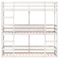 vidaXL Dreifach-Etagenbett Weiß 90x190 cm Massivholz Kiefer vidaXL Dreifach-Etagenbett Weiß 90x190 cm Massivholz Kiefer