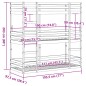 vidaXL Dreifach-Etagenbett Weiß 90x190 cm Massivholz Kiefer vidaXL Dreifach-Etagenbett Weiß 90x190 cm Massivholz Kiefer