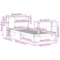 vidaXL Massivholzbett mit Regal ohne Matratze 90x200 cm Kiefernholz vidaXL Massivholzbett mit Regal ohne Matratze 90x200 cm Kiefernholz