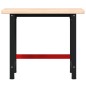 vidaXL Werkbank 100x60x83 cm Massivholz Eiche Rechteckig vidaXL Werkbank 100x60x83 cm Massivholz Eiche Rechteckig