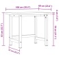 vidaXL Werkbank 100x60x83 cm Massivholz Eiche Rechteckig vidaXL Werkbank 100x60x83 cm Massivholz Eiche Rechteckig
