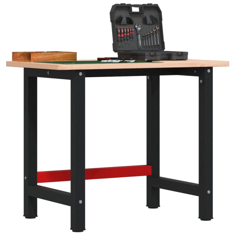 vidaXL Werkbank 100x60x81,5 cm Massivholz Buche Rechteckig vidaXL Werkbank 100x60x81,5 cm Massivholz Buche Rechteckig