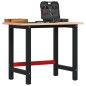 vidaXL Werkbank 100x60x81,5 cm Massivholz Buche Rechteckig vidaXL Werkbank 100x60x81,5 cm Massivholz Buche Rechteckig