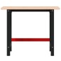 vidaXL Werkbank 100x60x81,5 cm Massivholz Buche Rechteckig vidaXL Werkbank 100x60x81,5 cm Massivholz Buche Rechteckig