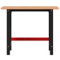 vidaXL Werkbank 100x60x81,5 cm Massivholz Buche Rechteckig vidaXL Werkbank 100x60x81,5 cm Massivholz Buche Rechteckig