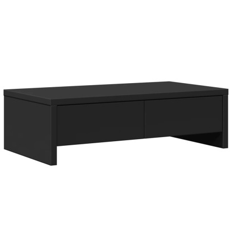vidaXL Monitorständer mit Schubladen Schwarz 50x27x15 cm Holzwerkstoff