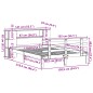 vidaXL Massivholzbett mit Regal ohne Matratze Wachsbraun 135x190 cm vidaXL Massivholzbett mit Regal ohne Matratze Wachsbraun 135x190 cm