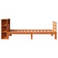 vidaXL Massivholzbett mit Regal ohne Matratze Wachsbraun 100x200 cm vidaXL Massivholzbett mit Regal ohne Matratze Wachsbraun 100x200 cm