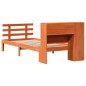 vidaXL Massivholzbett mit Regal ohne Matratze Wachsbraun 100x200 cm vidaXL Massivholzbett mit Regal ohne Matratze Wachsbraun 100x200 cm