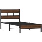 vidaXL Bettgestell ohne Matratze Braun Eiche 80x200 cm Holzwerkstoff vidaXL Bettgestell ohne Matratze Braun Eiche 80x200 cm Holzwerkstoff