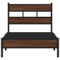vidaXL Bettgestell ohne Matratze Braun Eiche 80x200 cm Holzwerkstoff vidaXL Bettgestell ohne Matratze Braun Eiche 80x200 cm Holzwerkstoff