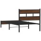 vidaXL Bettgestell ohne Matratze Braun Eiche 80x200 cm Holzwerkstoff vidaXL Bettgestell ohne Matratze Braun Eiche 80x200 cm Holzwerkstoff