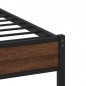 vidaXL Bettgestell ohne Matratze Braun Eiche 80x200 cm Holzwerkstoff vidaXL Bettgestell ohne Matratze Braun Eiche 80x200 cm Holzwerkstoff