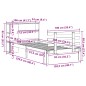 vidaXL Massivholzbett mit Regal ohne Matratze 100x200 cm Kiefer vidaXL Massivholzbett mit Regal ohne Matratze 100x200 cm Kiefer