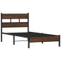 vidaXL Bettgestell ohne Matratze Braun Eiche 90x200 cm Holzwerkstoff vidaXL Bettgestell ohne Matratze Braun Eiche 90x200 cm Holzwerkstoff