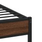 vidaXL Bettgestell ohne Matratze Braun Eiche 90x200 cm Holzwerkstoff vidaXL Bettgestell ohne Matratze Braun Eiche 90x200 cm Holzwerkstoff