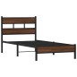 vidaXL Bettgestell ohne Matratze Braun Eiche 100x200 cm Holzwerkstoff vidaXL Bettgestell ohne Matratze Braun Eiche 100x200 cm Holzwerkstoff